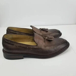 J & M Men's Comfy Brown Sheepskin Loafers Sz 8M